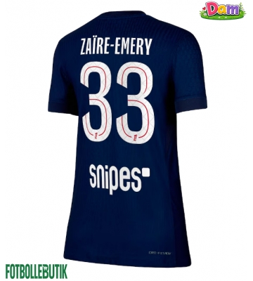 Paris Saint-Germain Warren Zaire-Emery #33 Hemmatröja Kvinnor 2025-26 Kortärmad